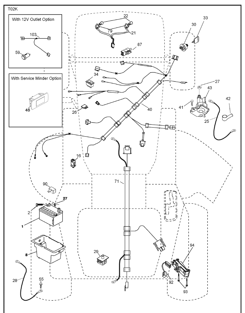 Electrical Group (7800735elec) Diagram and Parts List for 7800735-96042010000 2011 Briggs and Stratton Lawn Tractor